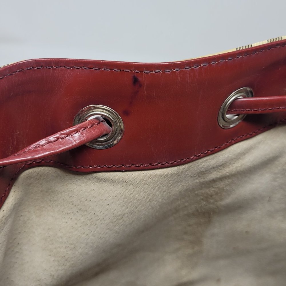 BURBERRY Haymarket Check Drawstring Bucket Shoulder Bag - Picture 11 of 16